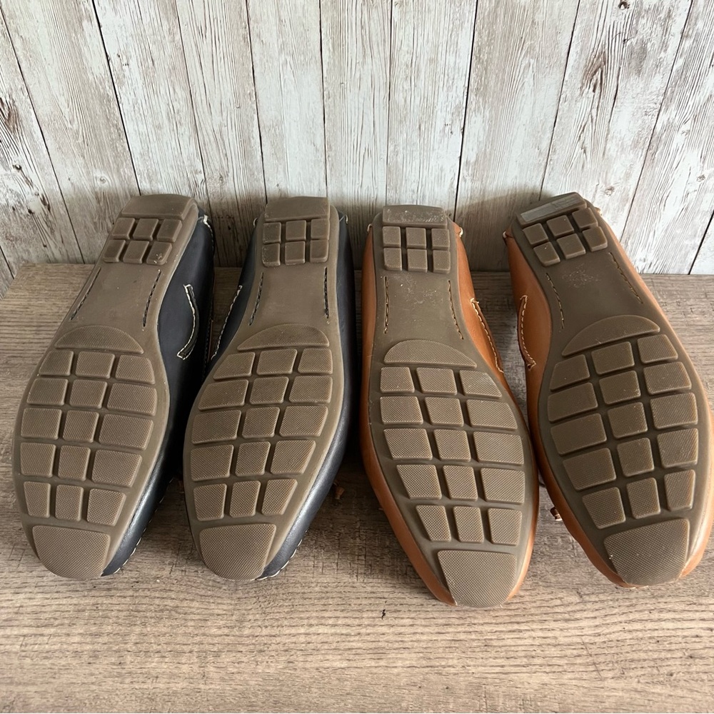 Clarks Artisan Women’s Leather Loafers — Bundle Tan and Navy 9.5 Wide - Picture 7 of 10